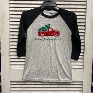 Merry Christmas Y’all Baseball Tee size XS
